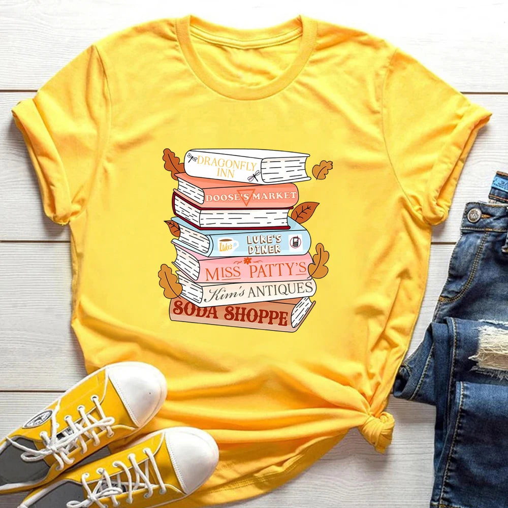 Fall Book Stack T-shirt