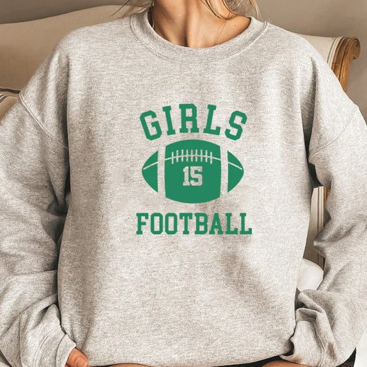 Girls is Football Crewneck Sweatshirt