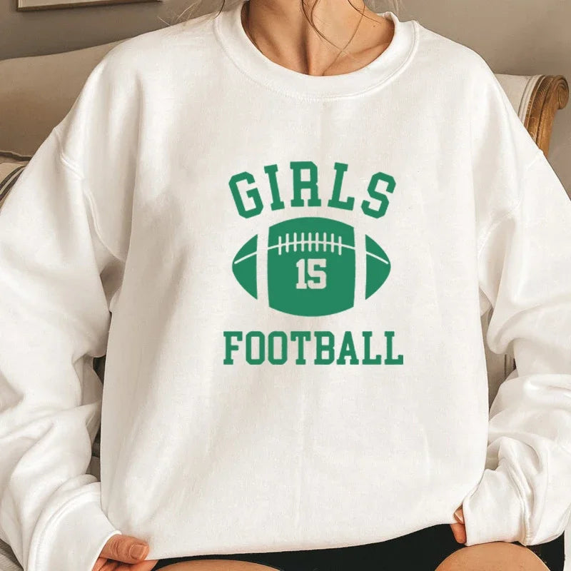 Girls is Football Crewneck Sweatshirt